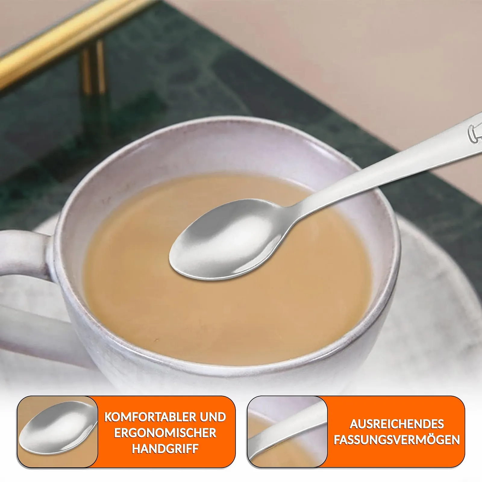 Ложки для еспресо Маленькі з нержавіючої сталі 24 штуки 10 см, фото №5