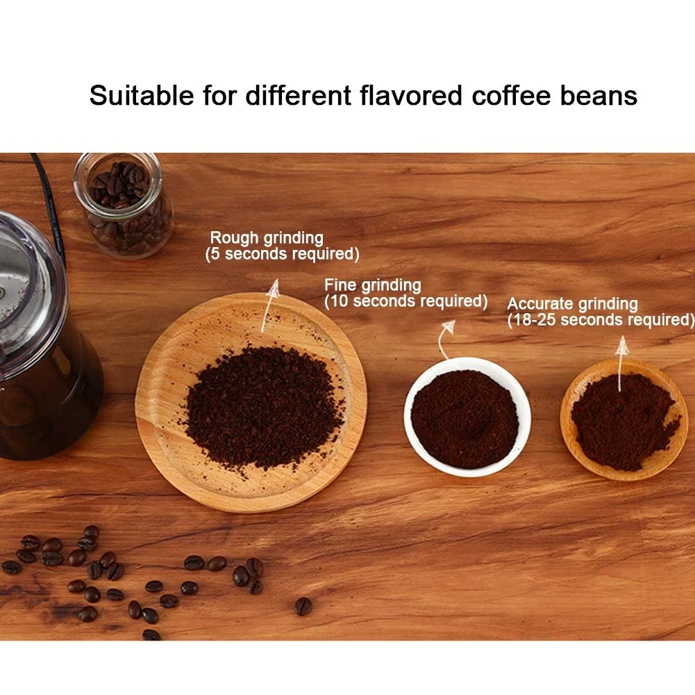 Кавомолка Hztyyier Побутова для китайської медицини 220В 240В з нержавіючої сталі для подрібнення кави, фото №4