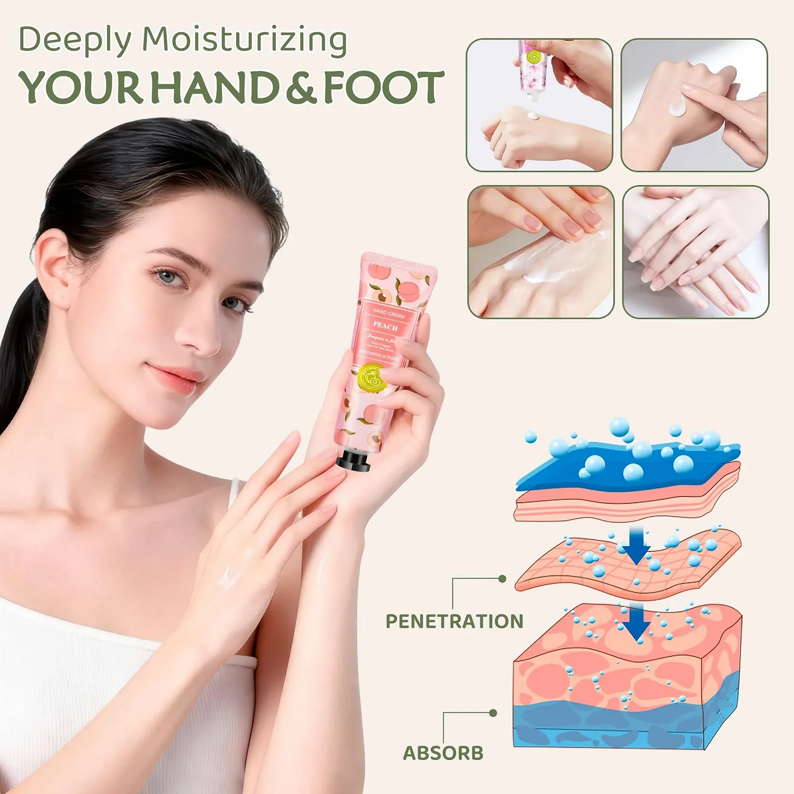 Крем для рук 8 x 30 мл Міні-набір кремів для рук для жінок Сухі потріскані руки, фото №5 Крем для рук 8 x 30 мл Міні-набір кремів для рук для жінок Сухі потріскані руки, фото №5