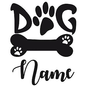 Наклейка для стін GRAZDesign Dog Name Personalised Dog самоклейна 76 x 57 см Чорна synthetic.ua - Фото 1