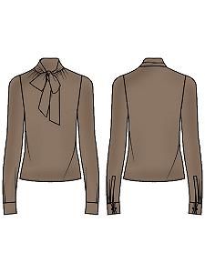 Блуза с воротником-бантом MARCIANO - Фото 1