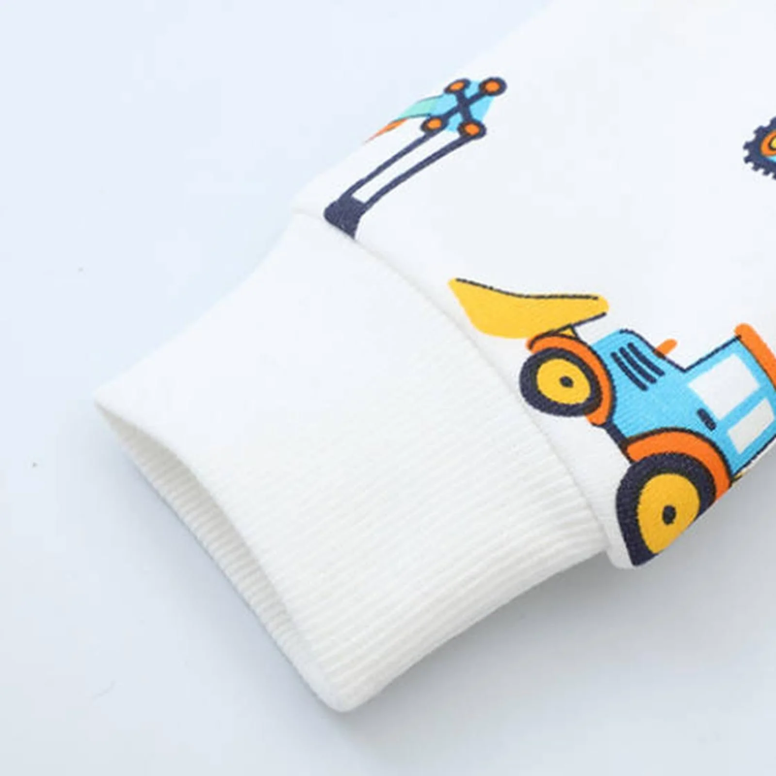 Дитячий світшот з довгими рукавами, мультяшним екскаватором та трактором, фото №4 Дитячий світшот з довгими рукавами, мультяшним екскаватором та трактором, фото №4