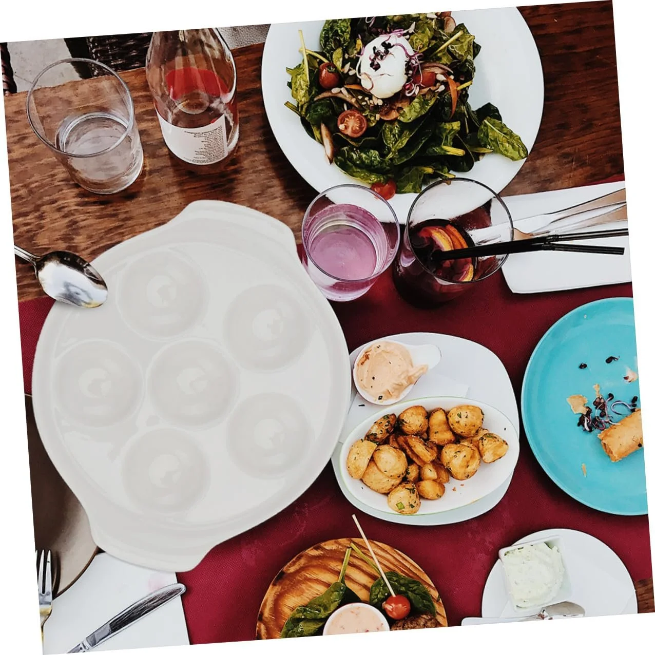 Форма для запекания улиток 2 шт. белая керамическая с отверстиями и ручками, фото №5