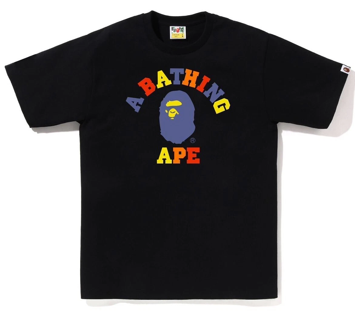 Футболка A BATHING APE COLLEGE TEE L, цвета, фото №1