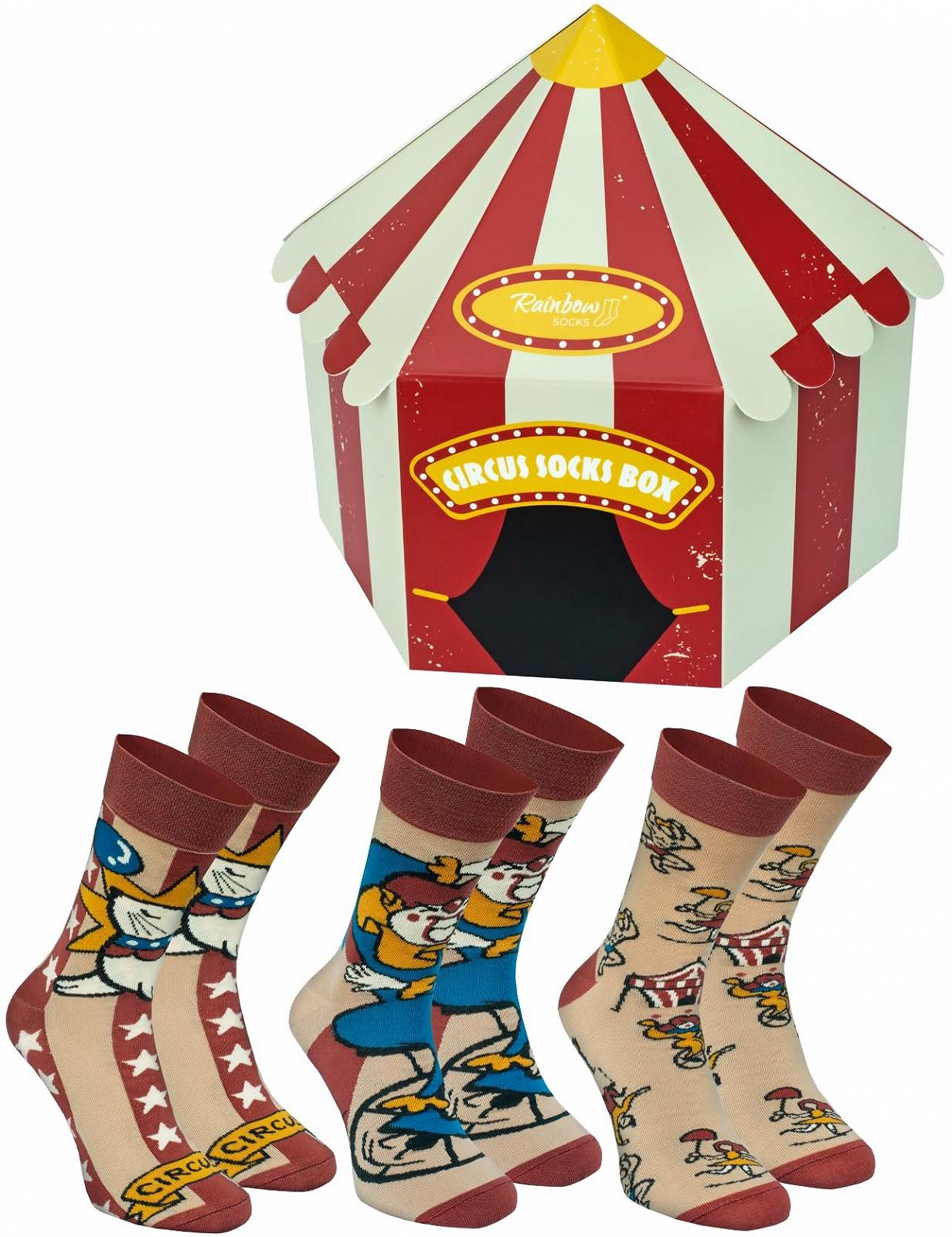 Шкарпетки Rainbow Socks Circus Box, 3 пари, фото №1