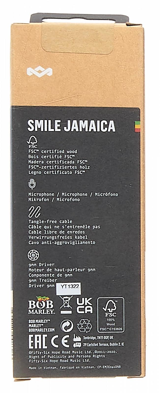 Навушники House of Marley Smile Jamaica In-Ear з мікрофоном, 1-кнопкове керування та ізоляція шуму (Denim Синій), фото №3