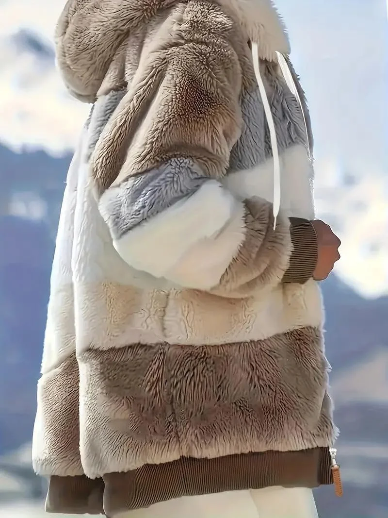 Пальто з капюшоном CozyFeel з флісу, фото №4