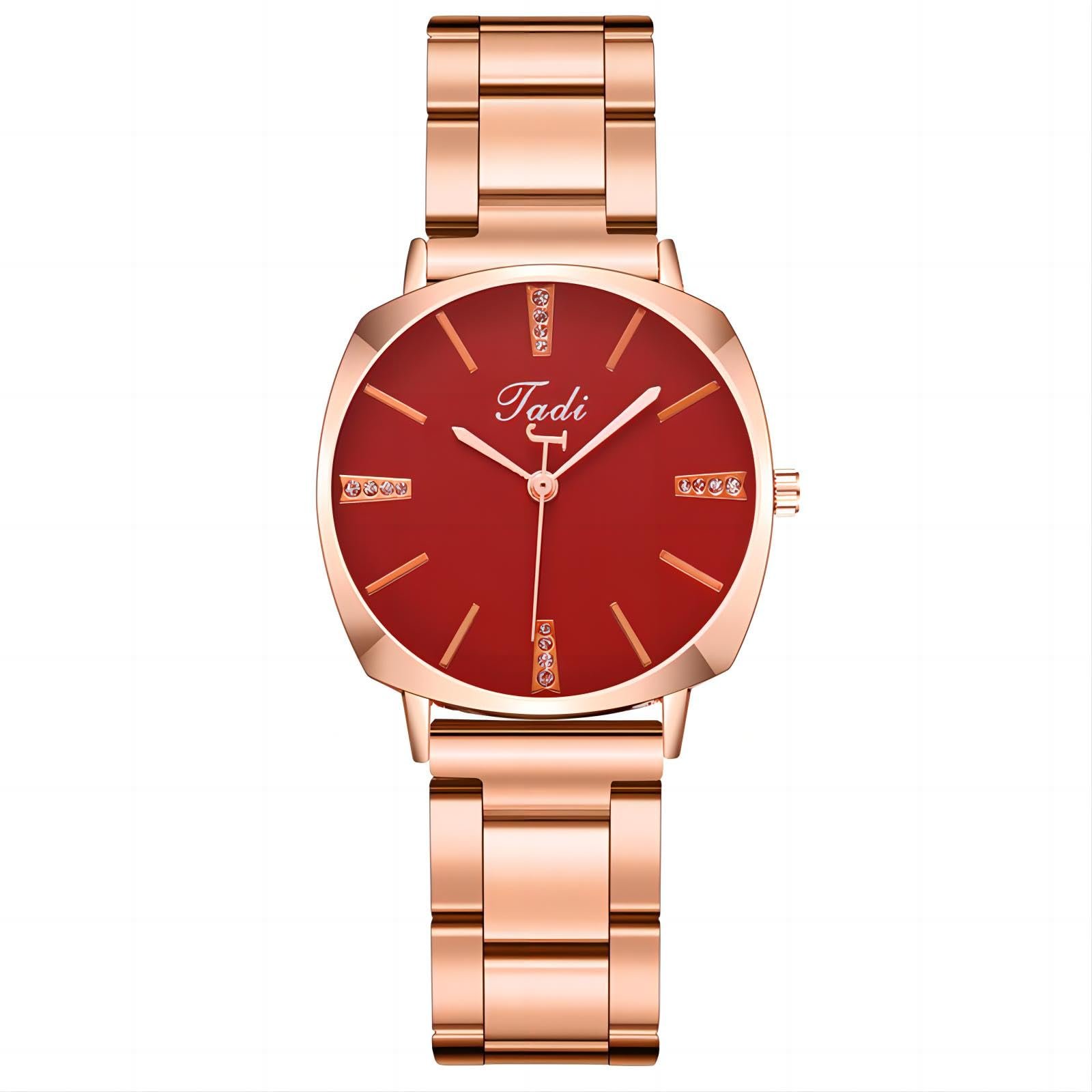 Жіночий годинник Basfur Modern Fe-Montre-075-02 червоний, фото №1