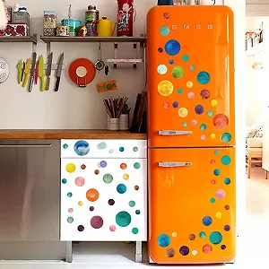 Набір наклейок на стіну WandSticker4U Кольорові кола Сонце Місяць Зірки Точки - Фото 1