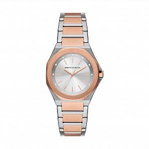 Женские часы Armani Exchange, кварцевый механизм с тремя стрелками и корпус 34 мм с браслетом из нержавеющей стали или кожи - Фото 1