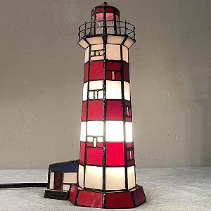 Настільна лампа Bieye Sambro Island Lighthouse L30941 стиль Tiffany вітражне скло synthetic.ua - Фото 1