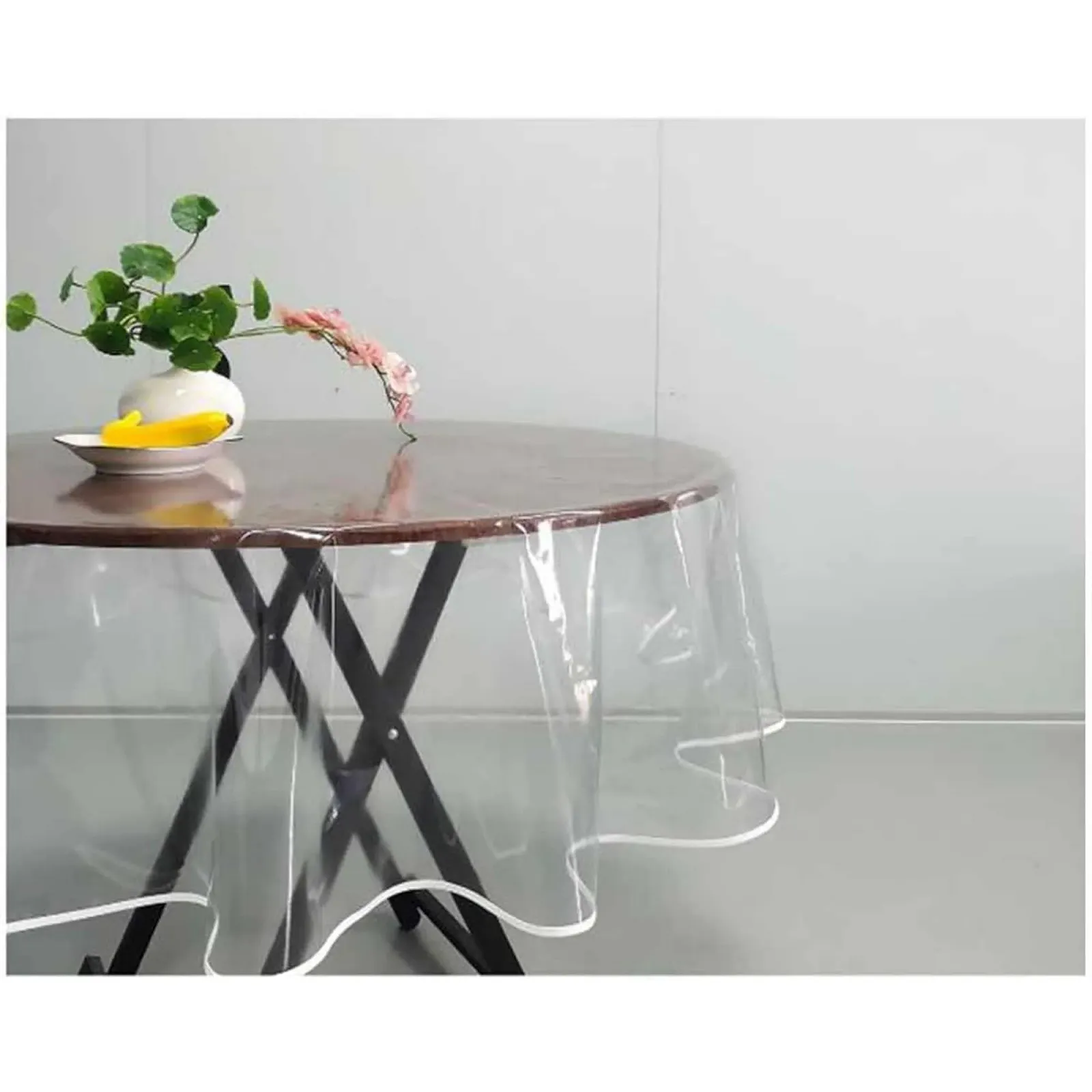 Скатертина Transparent PVC Laminated 160 см прозора, фото №1