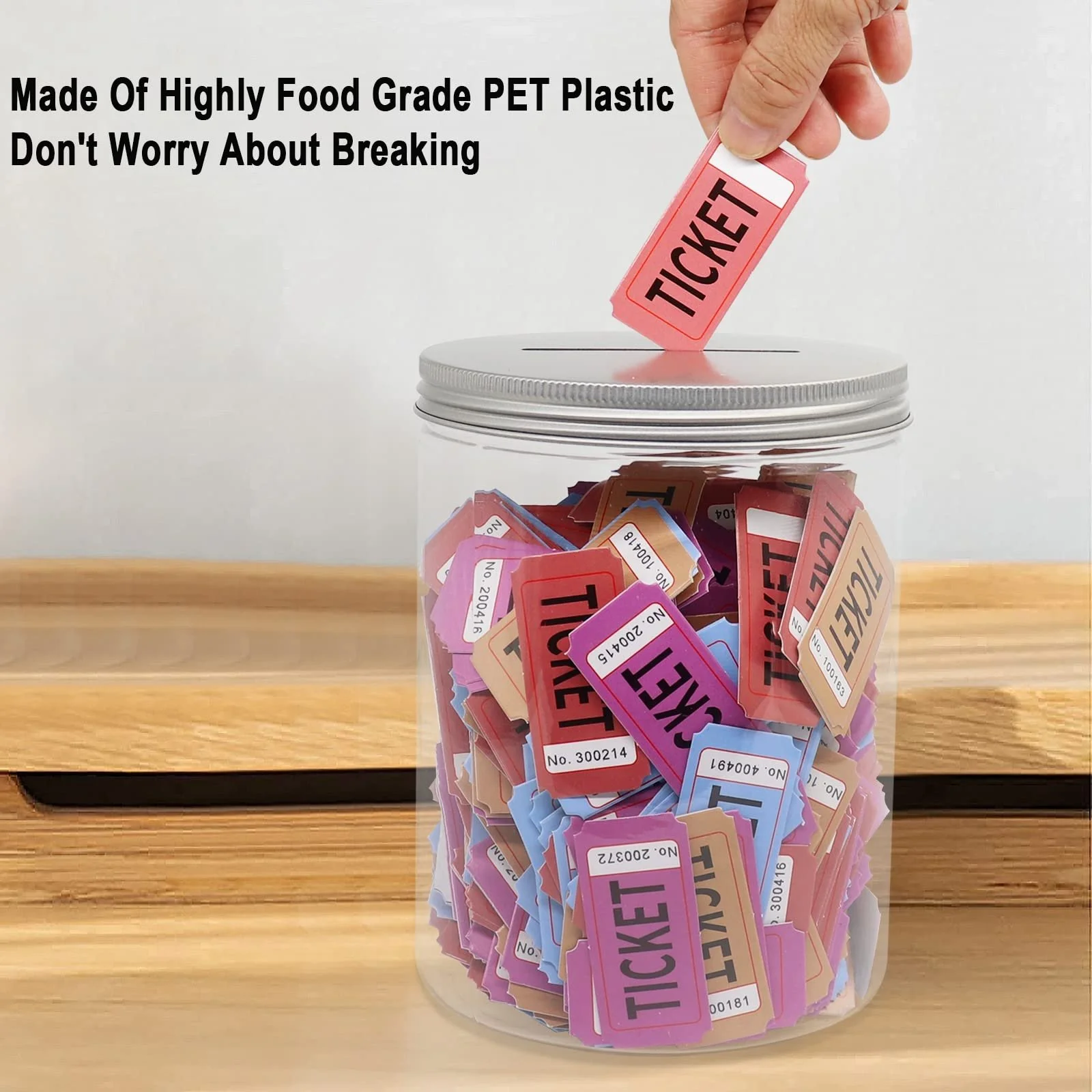 Скарбничка велика прозора пластикова 1.8 л Прозорий, фото №4