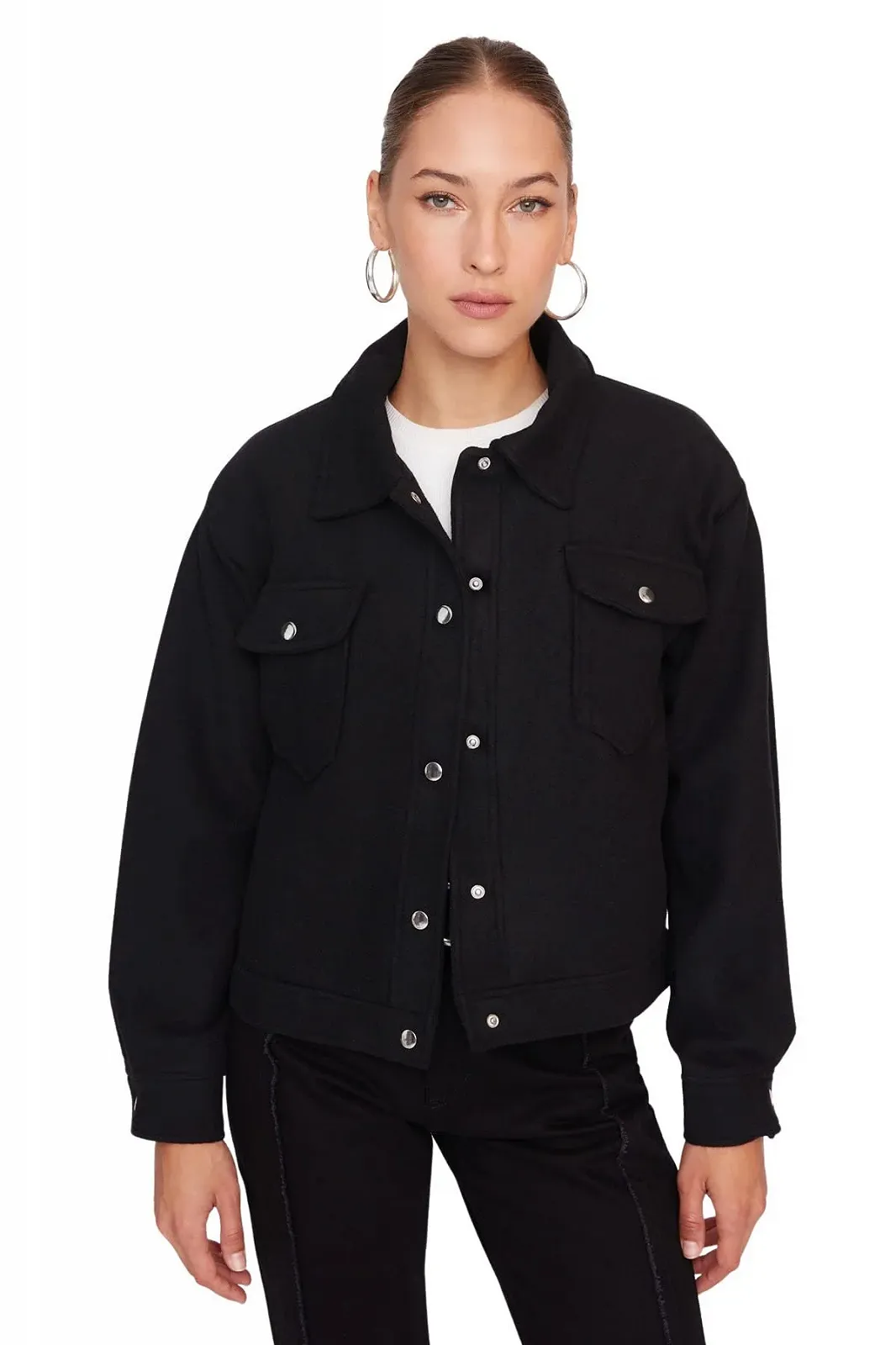 Пальто TRENDYOL Woven Plain Regular Shift, фото №2