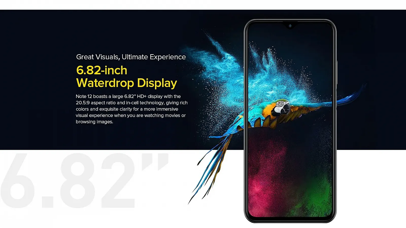 Смартфон Ulefone Note 12 4GB + 128GB 6.82 дюйма 7700mAh 13MP Dual SIM 4G Blue, фото №4