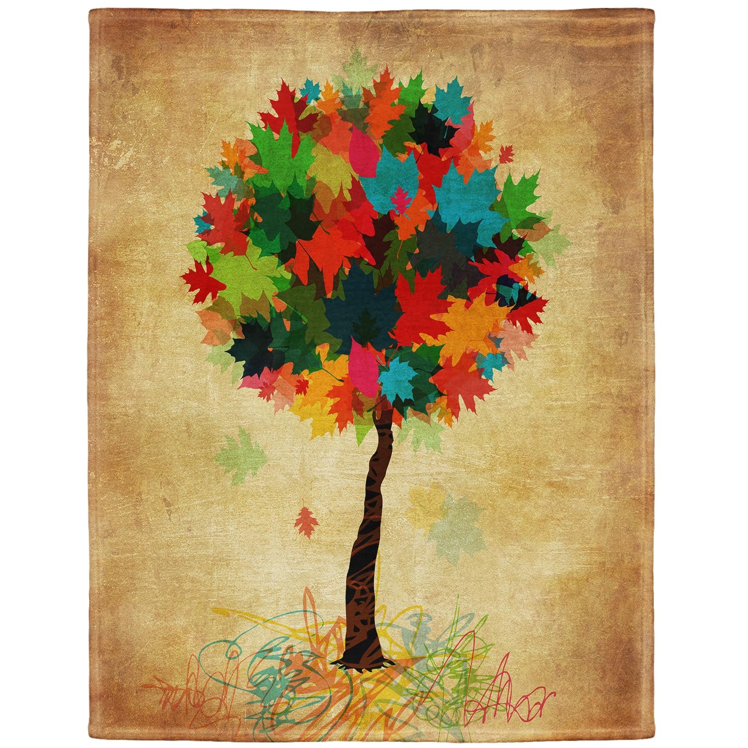 Покривало YISUMEI Фланелева М'яка Флісова Покривало Кольорове Дерево Ретро, 150 x 200 см, фото №1 Покривало YISUMEI Фланелева М'яка Флісова Покривало Кольорове Дерево Ретро, 150 x 200 см, фото №1