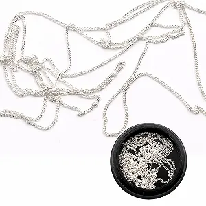 Стразы для ногтей Twist Chain 1Box Серебряный - Фото 1