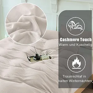 Постільна білизна Soifox Winter Thermal Fleece, 200 x 200 см, бежева, з блискавкою ціна на synthetic.ua - Фото 1 Постільна білизна Soifox Winter Thermal Fleece, 200 x 200 см, бежева, з блискавкою synthetic.ua - Фото 1