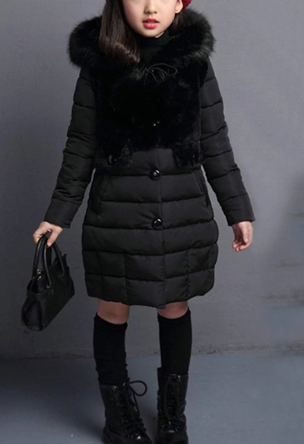 Зимова пухова куртка для дівчаток Princess, зимове пальто, фото №6