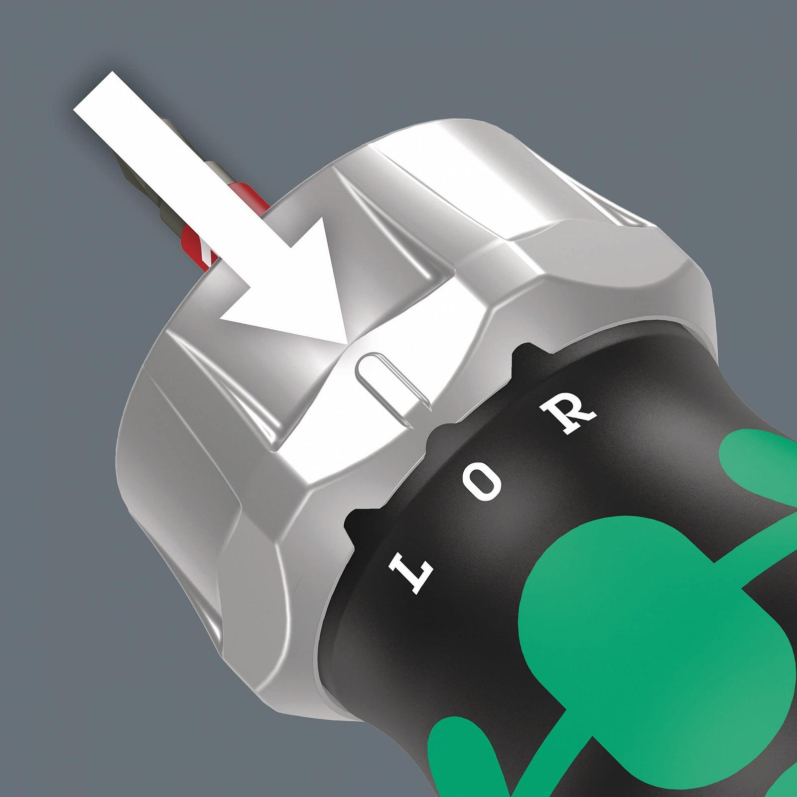 Викрутка з храповим механізмом Wera Kraftform Kompakt Stubby Magazine RA 2 з магазином бітів 6 предметів 05008884001, фото №5