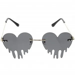 Окуляри CALLARON Steampunk круглі поляризовані жіночі Rave Light Favors Trendy Performance Spectacle круглі Heart Goth - Фото 1