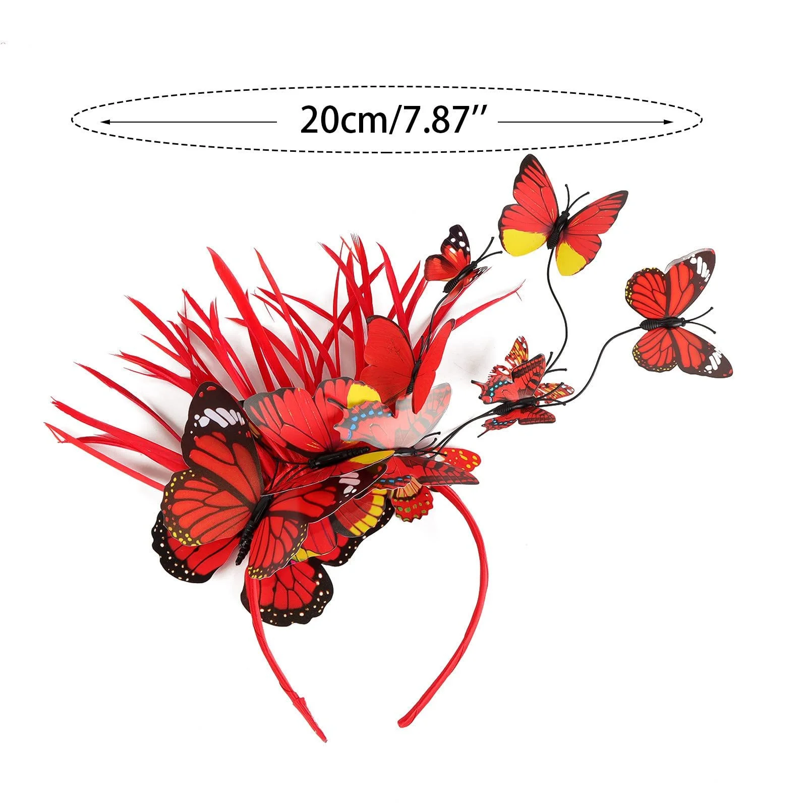 Обруч для волосся Метелик з різнокольоровими метеликами, фото №6 Обруч для волосся Метелик з різнокольоровими метеликами, фото №6