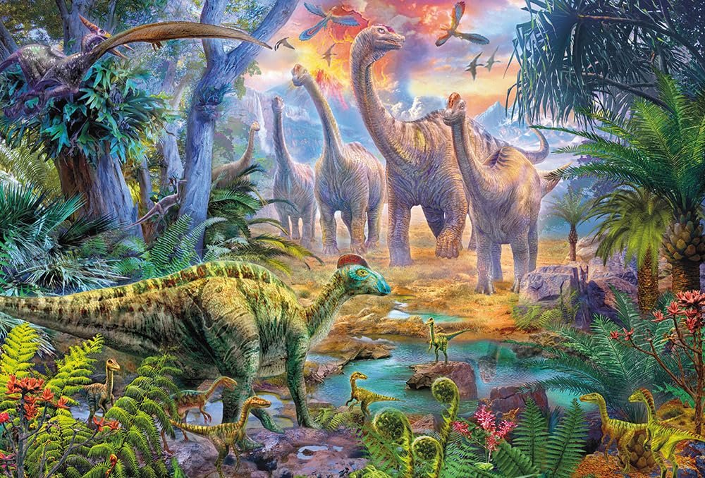 Пазл Schmidt Spiele Dinosaurs 56495 2x60 и 2x100 деталей в металлическом кейсе цветной, фото №6