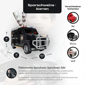 Скарбничка COIL Electronic Safe Banknotes and Coins Sound Effects 32 x 12.5 x 16 см Red synthetic.ua - Фото 1