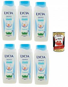 Гель для душу Lycia Bagnodoccia Delicato Micellar Water and Lotus Flower 6 x 750 мл + 400 г томатної пульпи - Фото 1