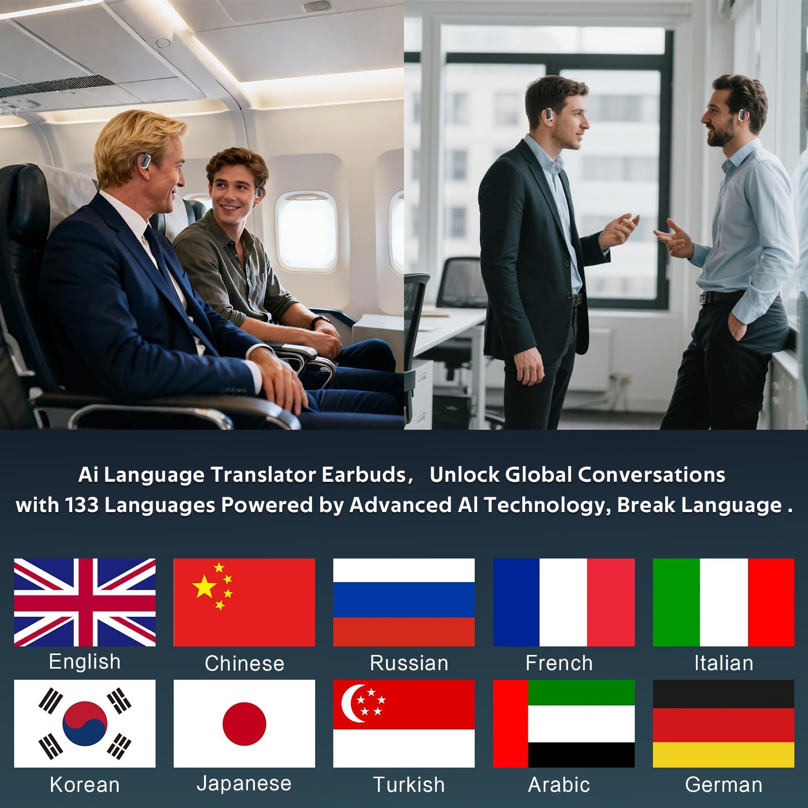 Навушники-перекладачі VINSPIRE AI Voice, 4 в 1, Bluetooth 5.4, 133 мови та акценти, в реальному часі, сумісні з iOS та Android, фото №3 Навушники-перекладачі VINSPIRE AI Voice, 4 в 1, Bluetooth 5.4, 133 мови та акценти, в реальному часі, сумісні з iOS та Android, фото №3