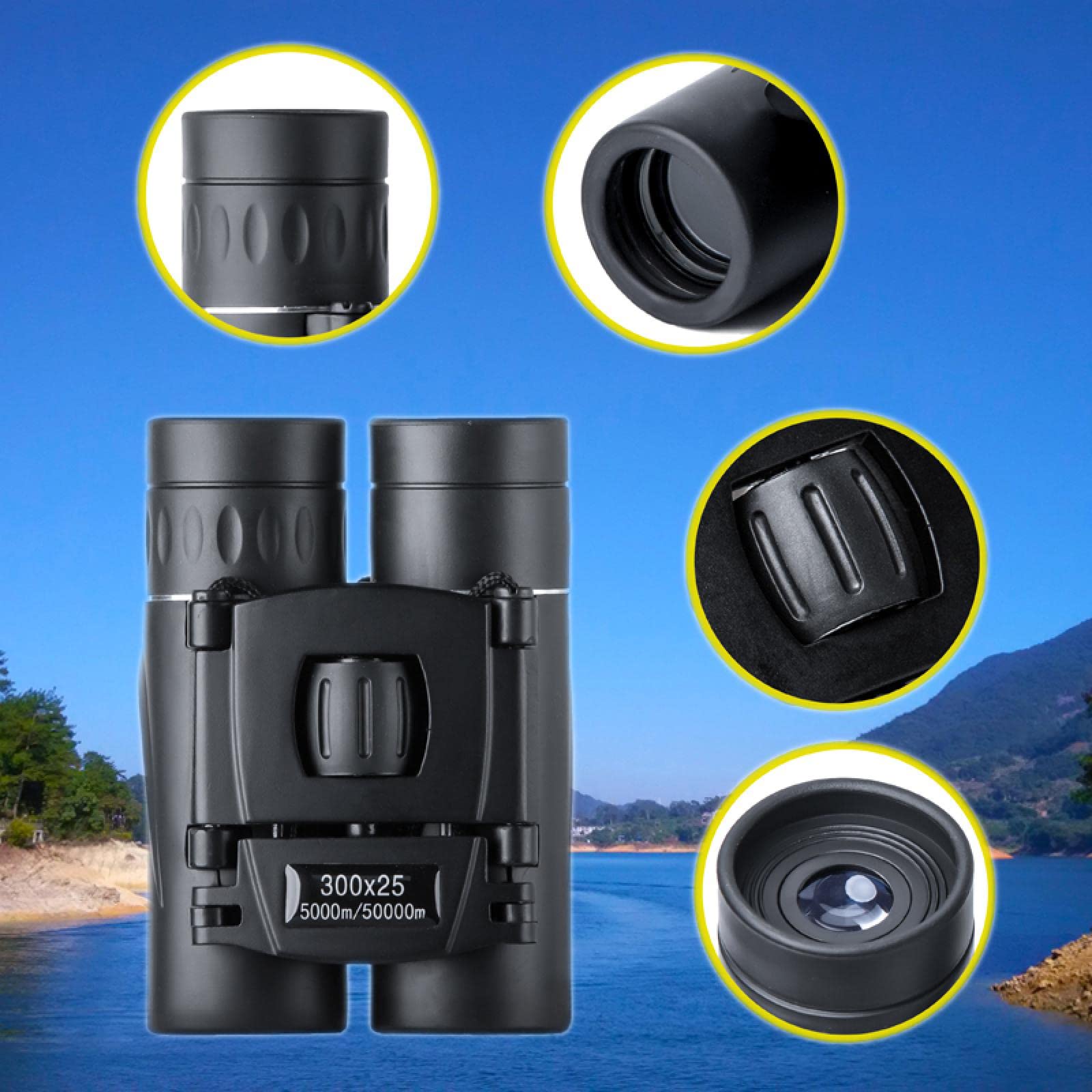 Бинокли XuNada Mini Portable HD Zoom 5000 м Мощные 300 x 25 с ночным видением, фото №5