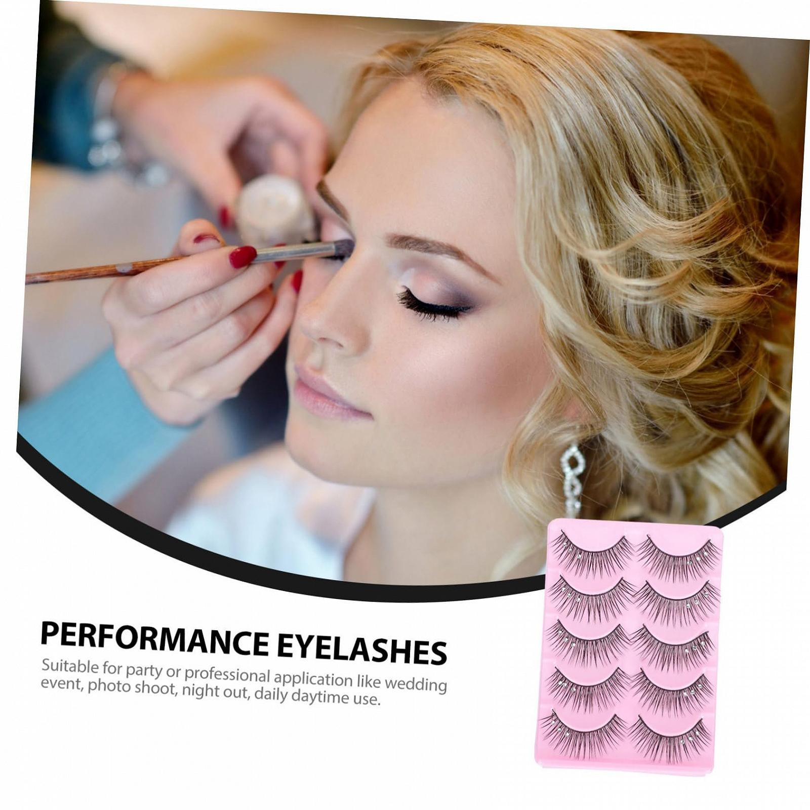 Набір Miss Південна Корея Creative Art Eyelashes Diamond Decorate Synthetic Fibre 10 пар чорний, фото №3
