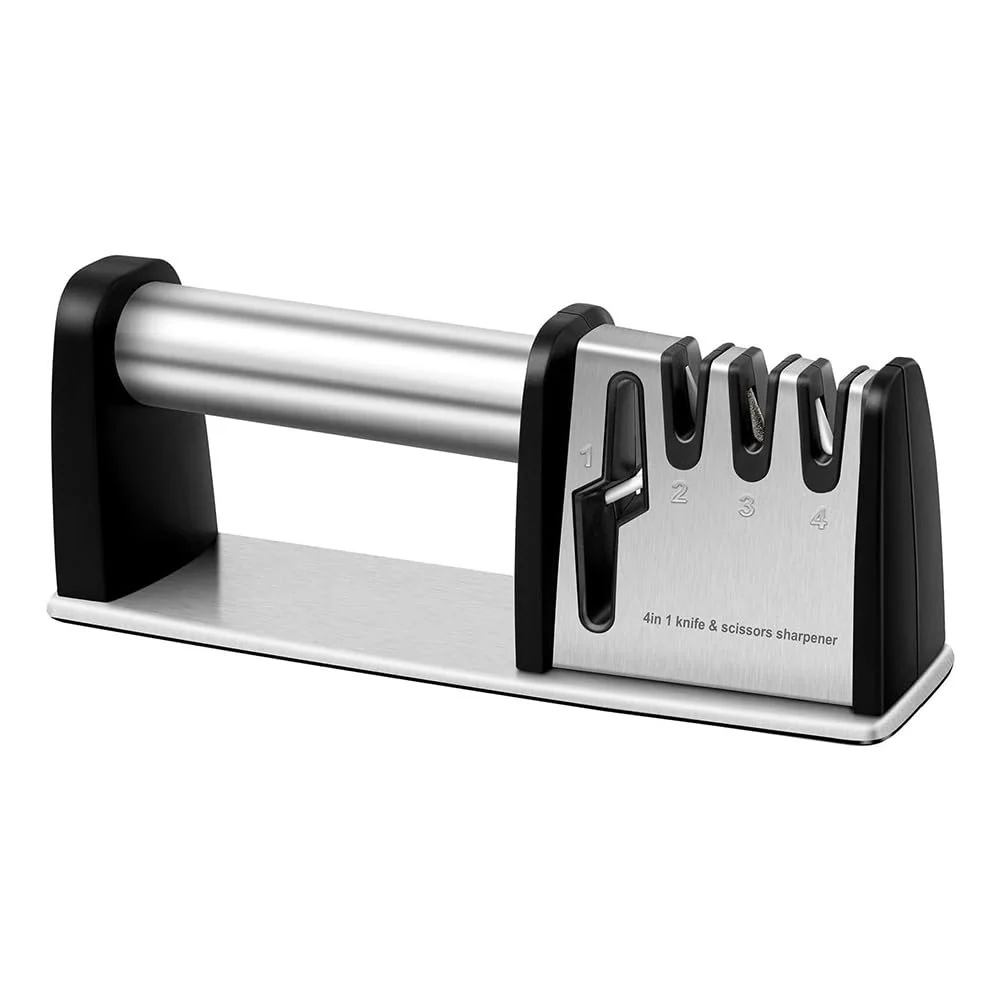 Точило для ножів Професійне 4 в 1 для кухонних ножів та ножиць, фото №1