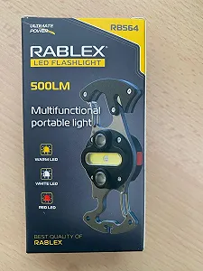 Міні LED робочий ліхтар RB564, 500 люмен, USB-C, 6 режимів освітлення та магнітна основа synthetic.ua - Фото 1