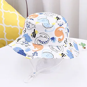 Панама Детская Солнцезащитная UPF 50+ с широкими полями и ремешком synthetic.ua - Фото 1