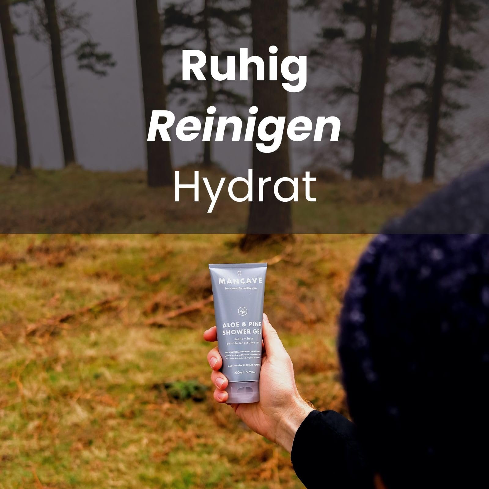 Гель для душу ManCave Aloe and Pine для чутливої шкіри, 200 мл, фото №4