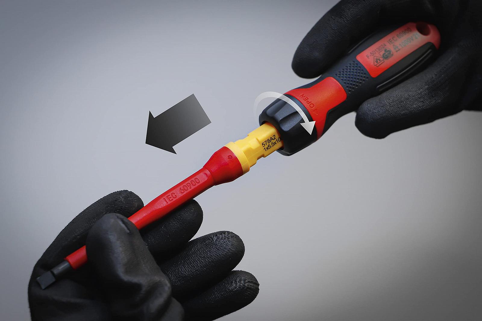 Набор отверток BGS 35814 VDE со сменными лезвиями 13 штук, фото №4