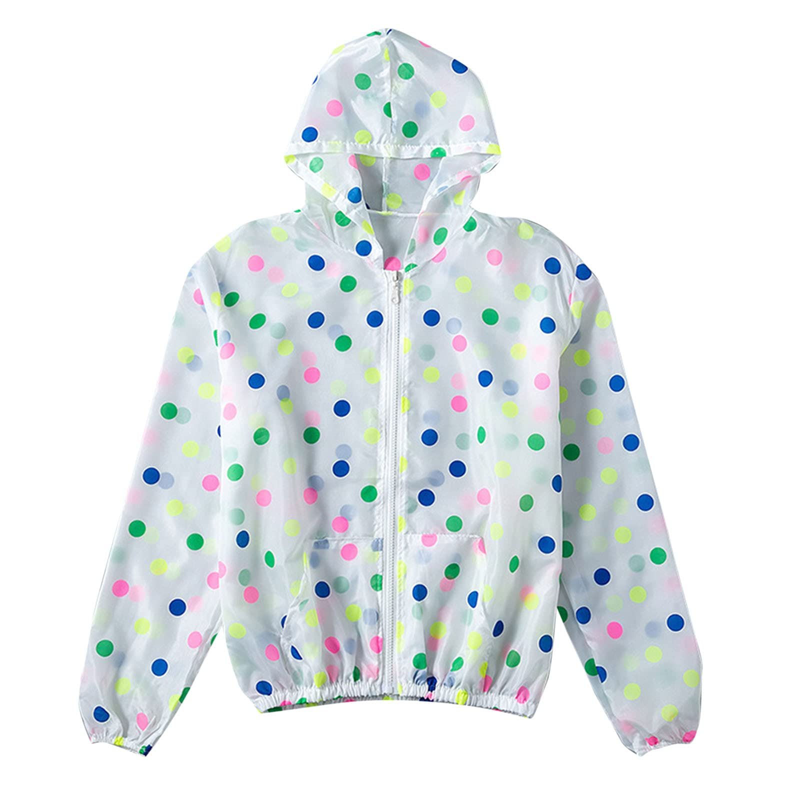 Жіноча куртка Прозора із сонцезахисним принтом на блискавці Тонка літня з капюшоном, фото №1 Жіноча куртка Прозора із сонцезахисним принтом на блискавці Тонка літня з капюшоном, фото №1