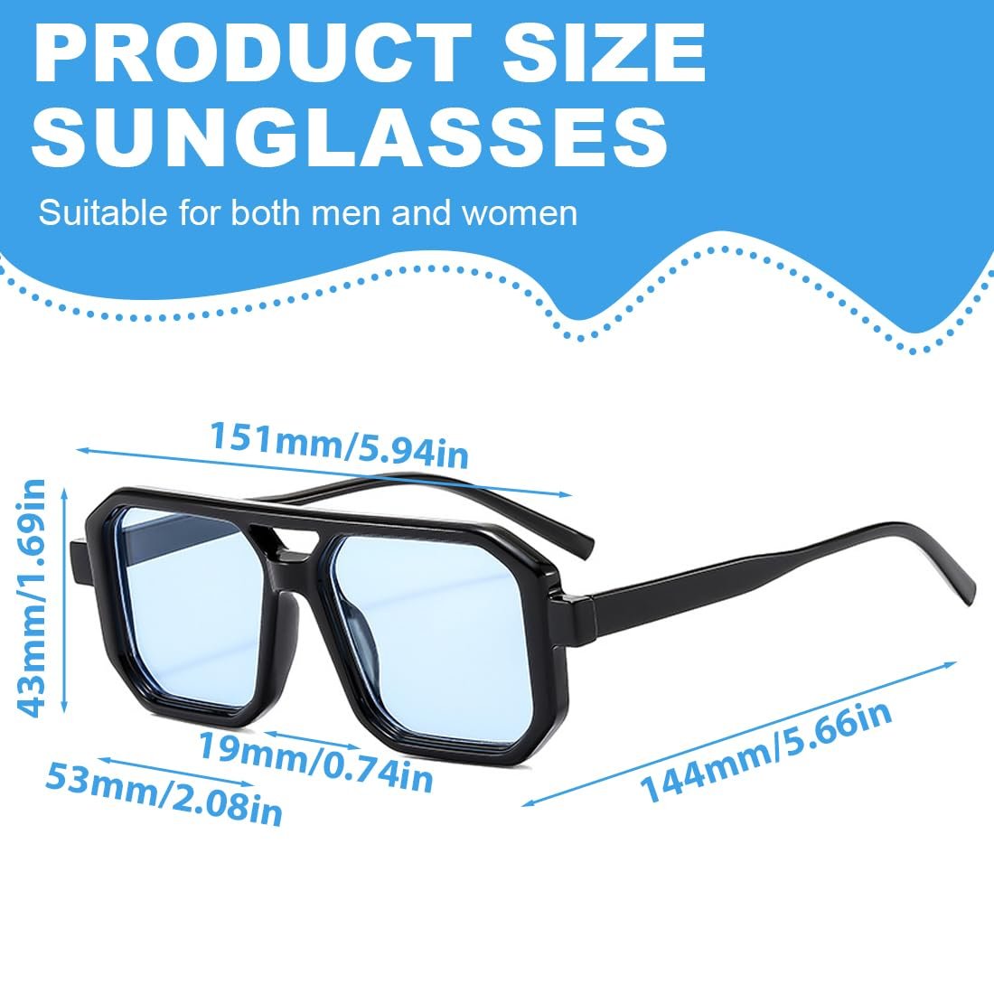 Сонцезахисні Окуляри HAZMA Ретро Aviator Квадратні, фото №2