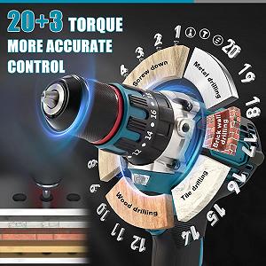 Аккумуляторная Дрель Совместимая с Makita 120 Нм Бесщеточная С Ручкой, Светодиодная подсветка, 2 скорости (Без батареи) synthetic.ua - Фото 1