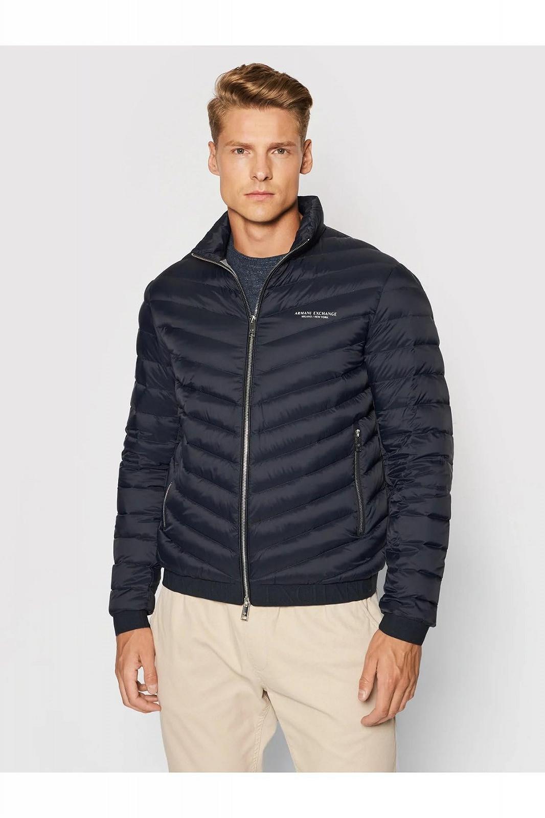 Куртка Armani Exchange Men's Quilted Milano/New York Logo Zip-Up Down Alternative Coat, фото №3