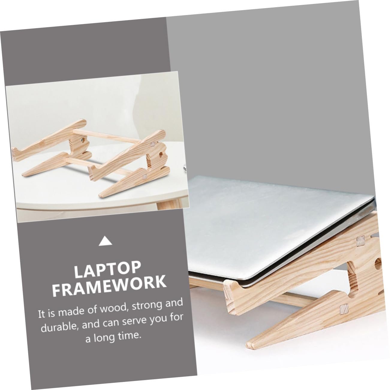 Подставка для ноутбука Holz Настольная охлаждающая подставка Практичная Стабильная Подставка для стола Прочная, фото №3