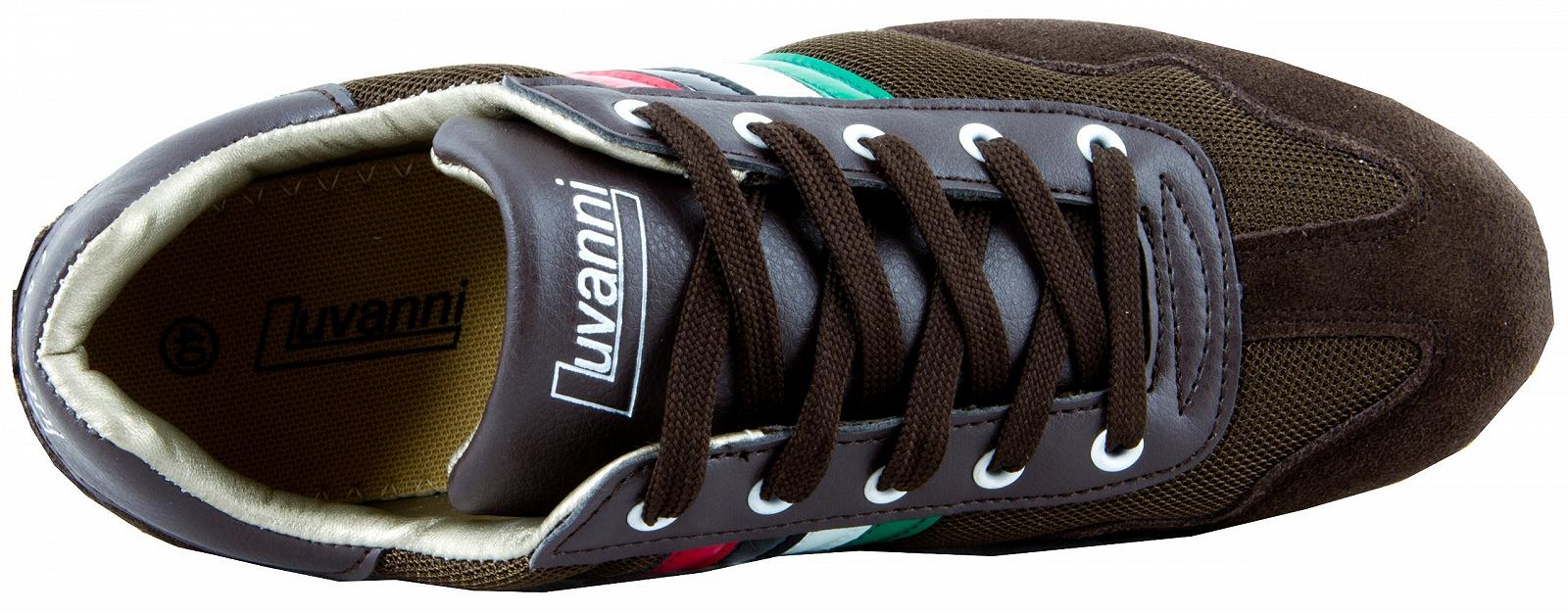 Кросівки Luvanni чоловічі повсякденні, для фітнесу, для дорослих, для вулиці, смугасті, італійський, сучасний дизайн, низькі, із замші натуральної шкіри, фото №9