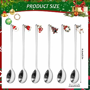 Набір різдвяних ложок 6 шт synthetic.ua - Фото 1