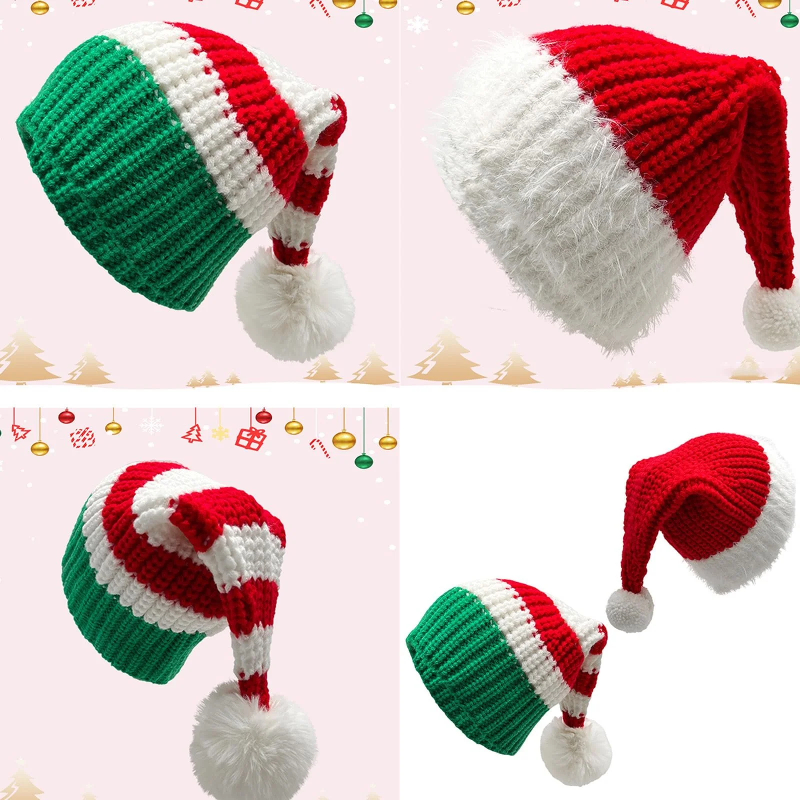 Шапка Limtula Праздничная новогодняя Мягкая Акриловая Удобная Унисекс, фото №2