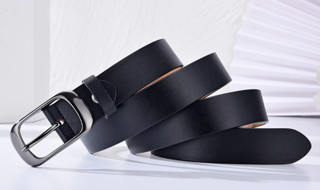 Кожаный женский ремень Primo WH001 Black, фото №3