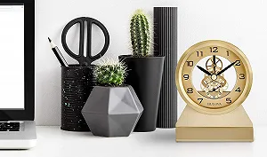 Настольные часы Bulova Golden Eye Brass synthetic.ua - Фото 1