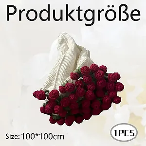 Покривало Квіткова fufupaw Букет 100 x 100 см Темно-червоні троянди synthetic.ua - Фото 1