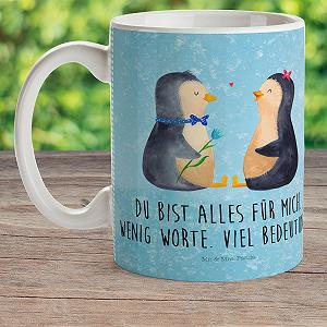 Кружка Mr. & Mrs. Panda Пара пінгвінів Пластикова synthetic.ua - Фото 1