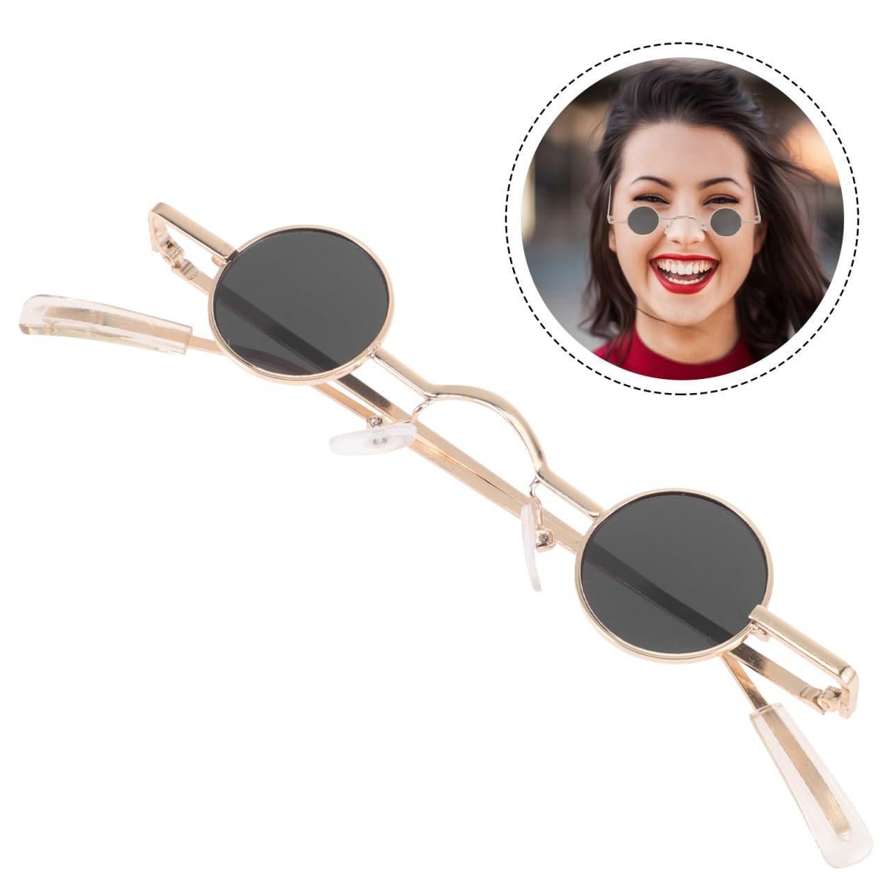 Круглі сонцезахисні окуляри SOIMISS, чорні, фото №4